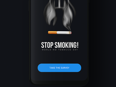 Stop Smoking Survey mobile app mobile uiux campaign mobileapp