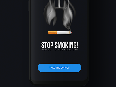 Stop Smoking Survey campaign mobile mobile app mobileapp uiux