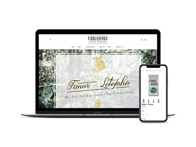 Fiddleheads Coffee E-commerce Website