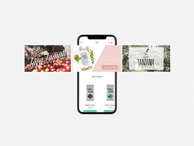 Fiddleheads Coffee Mobile E-commerce Site bigcommerce branding design e commerce graphic design ui ux web webdesign website