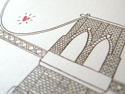 The space between bridges edition enormouschampion illustration letterpress
