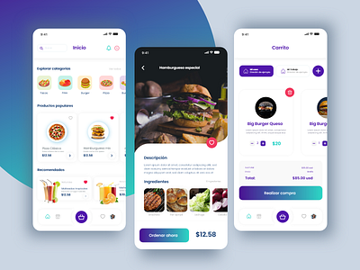 Delivery app burgers concept design delivery app design design app food app uidesign uxdesign