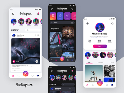 Instagram Redesign UI adobexd concept design ui facebook instagram redesign uidesign uiux uxdesign
