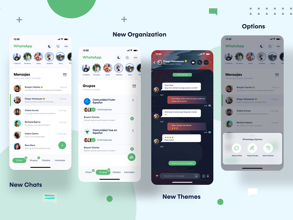 Whatsapp Redesign Concept by Mao Lop on Dribbble