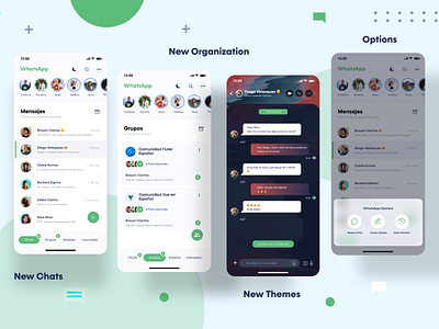 Whatsapp Redesign Concept adobexd chat concept concept concept design design app facebook mensaje messenge themes uidesign uxdesign