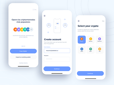 Crypto Wallet - Onboarding adobexd concept design crypto cryptocurrrency onboarding ui uidesign uxdesign wallet