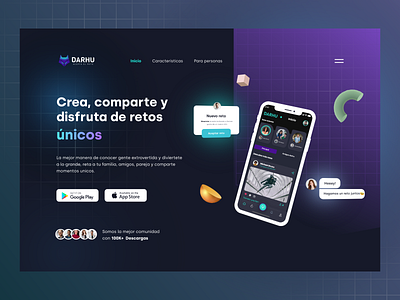 Challenge Landing page adobexd challenge concept design creative dare inspiration landing page retos uidesign uxdesign web webdesign website