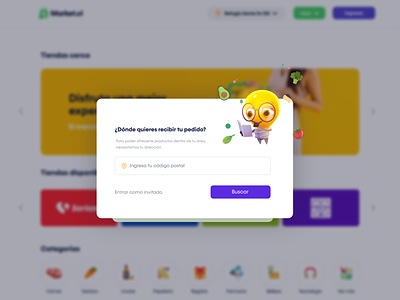 Modal Delivery Website adobexd concept design delivery design app diag dialog grocery market modal popup uidesign website