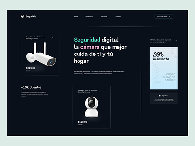 Security Camera Landing Page adobexd camera concept design home house recording secure segurity shield uidesign uxdesign