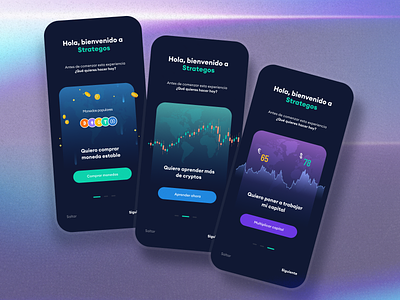 Onboarding Crypto App app app mobile concept creative crypto cryptocurrency currency initial money nft onboarding uidesign uxdesign wallet