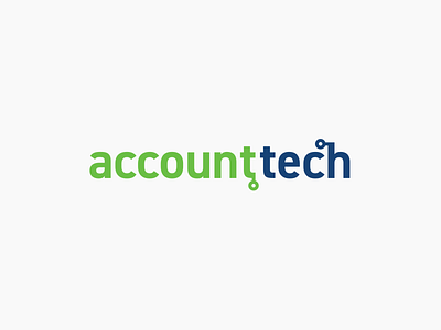 AccountTech - Proposed Logo branding clean concept logo flat identity logo logo design logotype minimalist modern software technology