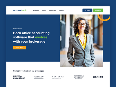 AccountTech - Homepage clean digital flat homepage minimalist real estate simple software technology ui web web design website