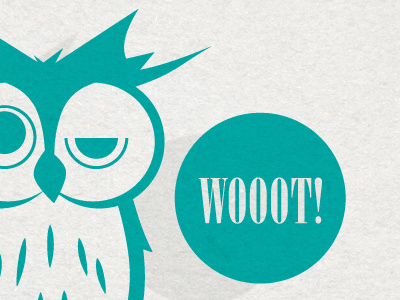 woot owl design typography