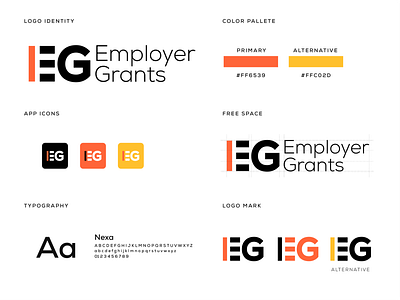 Employer Grants brand identity branding design eg eg logo employee employer grants graphic degisn illustration illustrator logo logo idenity minimal