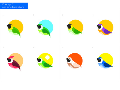 Concept 2 on Bird icon animal bird bird logo brand colors concept creative design icon logo mark negative space