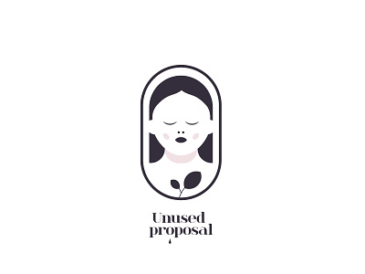 Unused proposal beauty logo brand branding creative female girl icon logo mark nature woman negative space vector