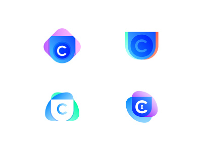 Logo options round 2 / Crypto wallet brand creative crypto wallet crypto.bitcoin cryptocurrency finance icon letter logo mark negative space wallet