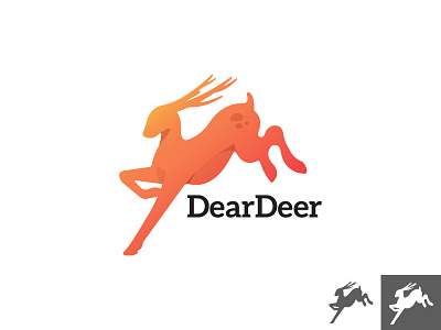 Deer Logo dear deer logo orange