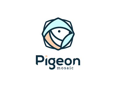 Pigeon Logo logo mosaic pigeon