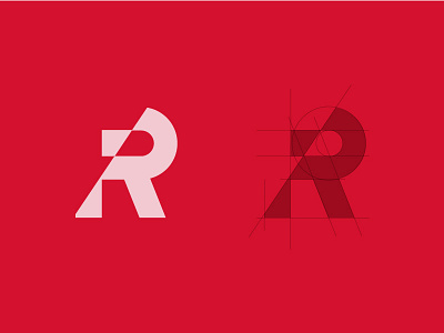 FR monogram brand combined f letters logo monogram r