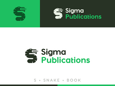 Sigma book brand logo publish s snake