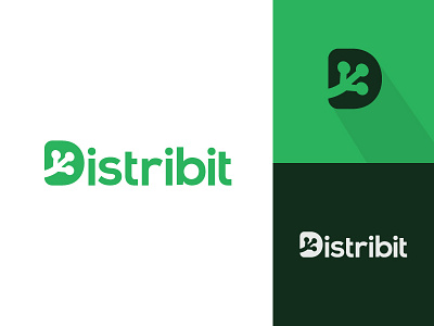 Logo for Distribit computing d distribute frog letter logo mark paw