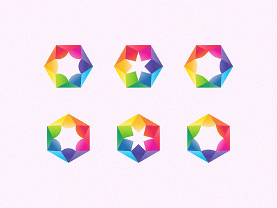 hexagon icons app book booking brand creative icon logo mark