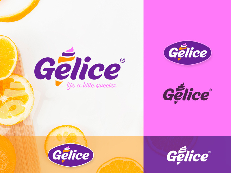 Ice cream Concept 2 premium quality smooth summer gelato ice cream creative mark brand logo