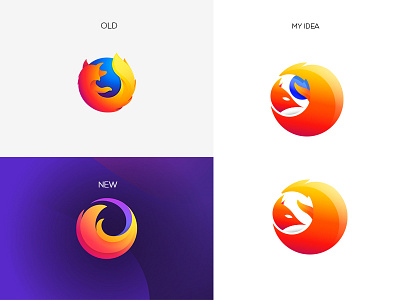 My idea on Firefox rebrand animal brand creative design firefox illustration logo mark tech vector