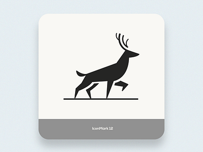 Iconmark 12 animal deer icon logo mark wild wood