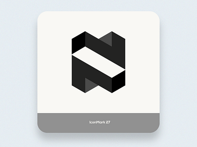 Iconmark 27 creative design icon illustration letter mark n negative space