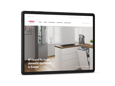 Bosch Home Appliances. Home page animation bosch design mockup redesign ui ux website