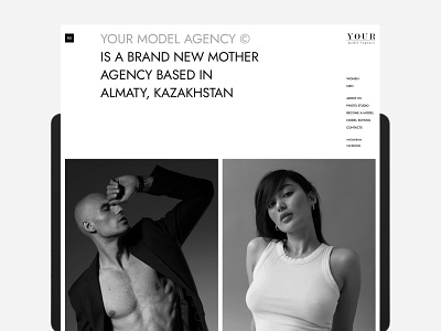 Website design for model agency aesthetic corporate design marketing minimal model ui ux webdesign website