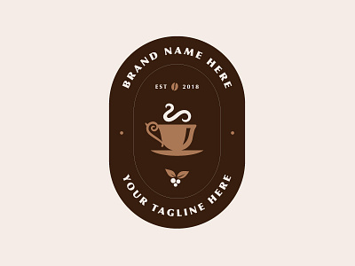 Elegant Coffee Cup Logo Design aroma badge bar beautiful branding cafe classy coffee cups design elegant growers identity logos logotype premium retro roasters vintage vintage logo