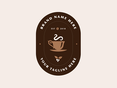 Elegant Coffee Cup Logo Design