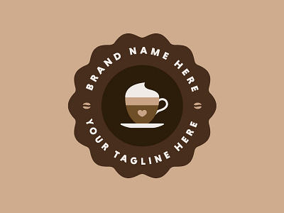 Coffee Bar Cappuccino Logo Design badge bar beans beautiful branding cafe cappuccino circle coffee coffeeshop cup design foam for sale identity logo logotype modern professional retro