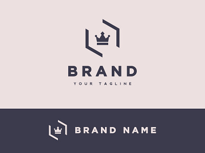 Royal Crown Luxury Logo Design branding classy clean crown for sale hexagon high end high quality king logotype luxurious luxury minimalistic premium prestige professional quality queen royal visual identity
