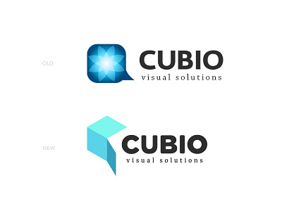 Cubio Logo Redesign 3d branding communication cube cubic cubio design flower glowing graphic identity logo logotype mandala opening redesign speech bubble studio visual