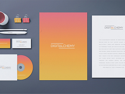 Digital Alchemy Branding alchemist alchemy branding brands clean colorful corporate identity different digital alchemy gradients logo logotype modern stationery unique visual identity