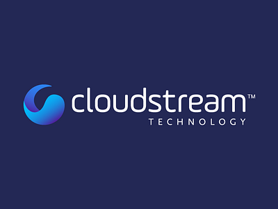 Cloudstream Technology Logo Design 3d blues branding clean clouds cloudstream colorful colourful corporate identity design information technology internet logos logotypes modern movement technology telecommunications visual identity waves