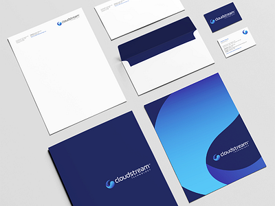 Cloudstream Technology Branding 3d blues branding clean clouds cloudstream colorful colourful corporate identity design information technology internet logos logotypes modern movement technology telecommunications visual identity waves