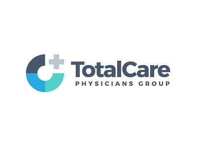 Total Care Physicians Group Logo Design branding center centre clean clinical clinics cross doctors health hospitals logos medical medicine patient care pharmacy physicians plus practice rehabilitation therapy