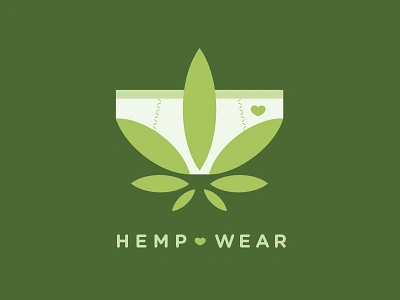 Hemp Underwear / Organic Clothing Logo Design branding cannabis clothes for sale hemp leaf lingerie logo logotype natural organic panties plant fibres seamstress sewing tailoring textiles undergarments underpants undies