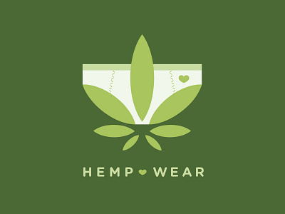 Hemp Underwear / Organic Clothing Logo Design branding cannabis clothes for sale hemp leaf lingerie logo logotype natural organic panties plant fibres seamstress sewing tailoring textiles undergarments underpants undies
