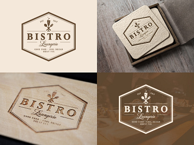 Elegant Restaurant / Bistro / Brasserie Logo Design bistro branding brasserie brunch champagne eatery elegant food for sale high end logo logotype lounge bar professional restaurant retro traditional trendy vintage winery