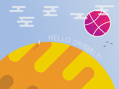 First clouds debut dribbble dungi first first shot hello invite planet thank you