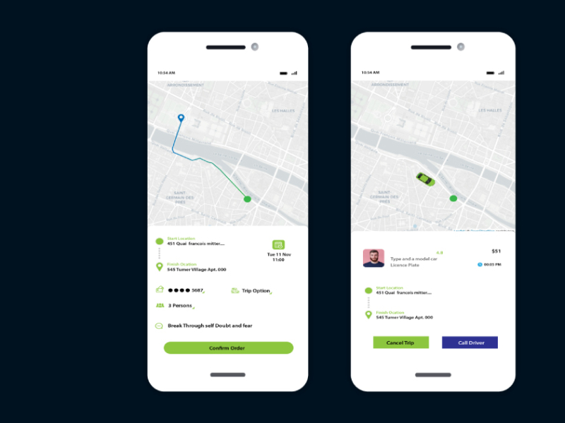 Best Taxi Booking App UI Design by Techie Pixel on Dribbble