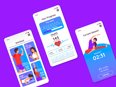 UI Design in Health & Fitness App