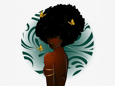 Manga Afro Girl anime art branding design digital art graphic design ill illustration illustrator manga girl photoshop