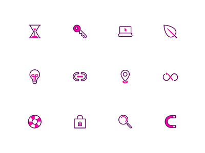 Splash: A duotone icon set (part 4) 48px duotones iconography icons pack iconset illustrator minimalist svg ui